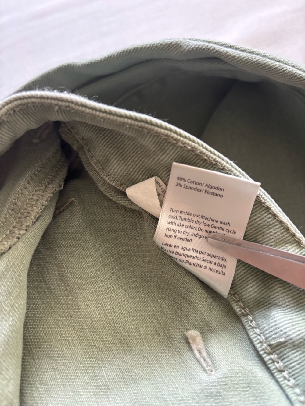 Risen High Rise Patch Pocket Bell Bottom Jeans Green Size 30 Style RDP5358 - Picture 6 of 13